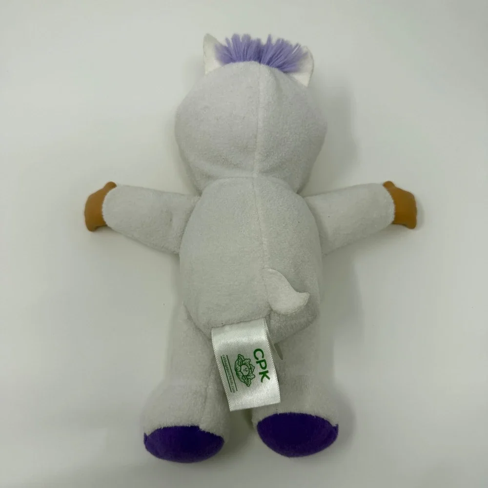 Collectible Cabbage Patch Kids Cuties Unicorn‎ Plush Doll White Purple 9 inch